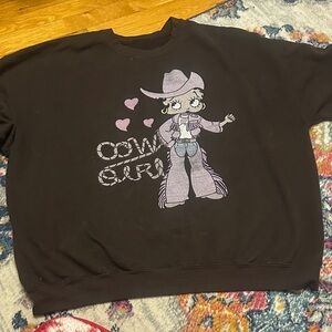 Betty Boop Cowgirl Graphic crewneck